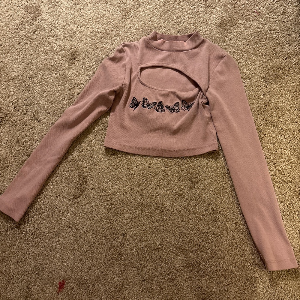 Long sleeve crop top